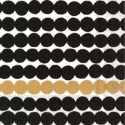 Marimekko 25Cm Räsymatto Mustakulta 20Kpl Lautasliina (686423650864)