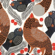 Marimekko 25Cm Ketunmarja Valkoinen 20Kpl Lautasliina (686423659928)