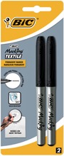 Bic Tekstiilitussi 2Kpl Musta (3086123414501)