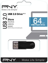 Pny Attache 4 2.0 64Gb Usb Muistitikku (3536401519386)