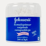 Johnson's Vanupuikot Puikko 100% Paperia 200 Kpl (3574661337470)