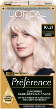 L'oréal Paris Préférence Infinia 10.21 Stockholm Extra Light Pearl Blonde Erittäin Kirkas Helmiäisvaalea Kestoväri 1Kpl (3600521012512)