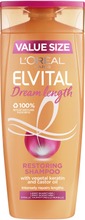 L'oréal Paris Elvital Dream Length Restoring Shampoo Pitkille, Vaurioituneille Hiuksille 400Ml