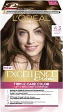 L'oréal Paris Excellence Creme 4.3 Tumma Kullanruskea Kestoväri 1Kpl (3600523759255)