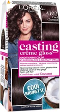 L'oréal Paris Casting Crème Gloss 4102 Keskiruskea Tuhka Neutraali Helmiäinen Kevytväri 1Kpl