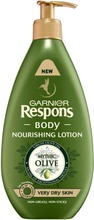 Garnier Respons Body Mythic Olive Nourishing Lotion Vartaloemulsio Erittäin Kuivalle Iholle 400Ml (3600541889392)