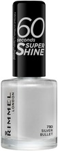 Rimmel 8Ml 60 Seconds Super Shine 730 Silver Bullet Kynsilakka (3614220617176)