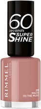 Rimmel 60 Seconds Super Shine Kynsilakka 8Ml, 230 Mauve To The Music (3616301265207)