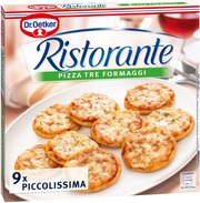 Dr. Oetker Ristorante Piccolissima Tre Formaggi Pakastepizza 216 G (4001724029731)