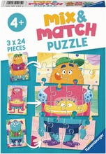 Ravensburger Palapeli Mix&Match Monsters! 3X24p (4005556051359)