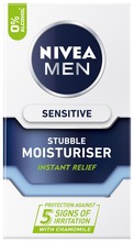 Nivea Men 50Ml Sensitive Stubble Moisturiser -Kasvogeeli (4005900401137)