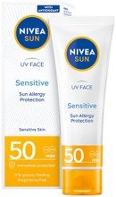 Nivea Sun 50Ml Uv Face Soothing Sensitive Sk50 -Aurinkosuojavoide (4005900601902)