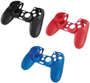 Hama Grip Suojakuori Dualshock 4 -Ohjaimelle Ps4/Slim/Pro:lle, Väreinä Musta, Sininen Tai Punainen (4007249544896)