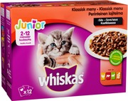 Whiskas Junior Perinteinen Lajitelma Kastikkeessa 12X100g (4008429074547)