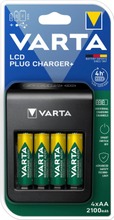 Varta Lcd Plug Charger+ 57687 + 4X56706 (4008496988303)