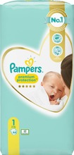 Pampers 44Kpl Premium Protection New Baby S1 2-5Kg Vaippa (4015400836025)