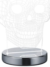 Trio Skull Pöytävalaisin Kromi (4017807358841)