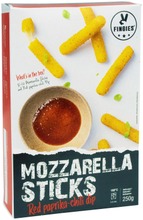 Fingies Mozzarella Sticks Ja Dippi 250G Espaistettu (4029401016102)