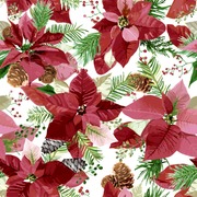 Duni Paper+ Design 20Kpl 24Cm 3-Krs Shiny Poinsettia Lautasliina (4037698261693)