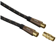 Hama Antennijohto 120Db 3M Coax Uros - Coax Naaras, Kullattu (4047443188953)