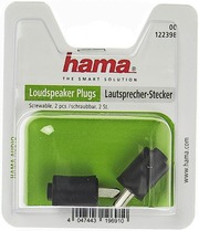 Hama Kauitinsovitepistokkeet 2Kpl Musta (4047443196910)