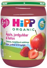 Hipp Luomu 190G Punaisia Marjoja Ja Omenaa Soseena 6Kk (4062300029842)