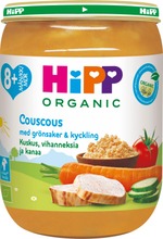 Hipp 190G Luomu Couscous, Kasviksia Ja Kanaa 8Kk (4062300228948)