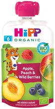 Hipp 100G Luomu Smoothie Omenaa, Persikkaa, Mustikkaa&Vadelmaa Soseena 6Kk (4062300307223)