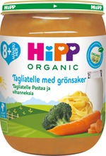 Hipp Luomu 190G Tagliatelle Pastaa & Vihanneksia 8 Kuukautta (4062300325524)