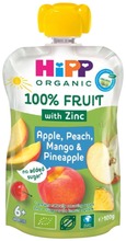 Hipp Hippis 100G Luomu Smoothie Mango Ananas Omena Persikka Ja Sinkkiä 6Kk (4062300388543)