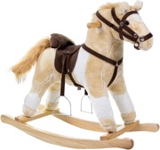 57Cm Rocking Horse W/Sound In Beige (4337147707216)