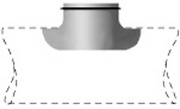 Nordduct Lähtökaulus Putkelle Lkp 125-100 (4743302106662)