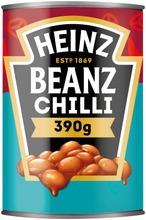 Heinz 390G Chili Beans Valkoisia Papuja Mausteisessa Tomaattikastikkeessa (5000157074065)