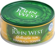John West Yellowfin Tonnikalaviipaleita Auringonkukkaöljyssä 160G/112G (5000171048097)