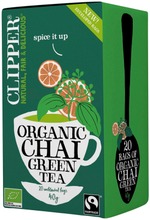 Clipper Luomu Ja Reilun Kaupan Vihreä Chai Tee 40G / 20 Pussia (5021991941689)