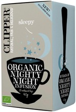 Clipper Nighty Night. Appelsiininmakuinen Luomu Yrttihauduke, Sisältää Kamomillaa Ja Sitruunamelissaa 40G / 20 Pussia. (5021991941733)