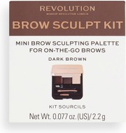 Revolution Brow Sculpt Kit Minikulmasetti Tumman Ruskea