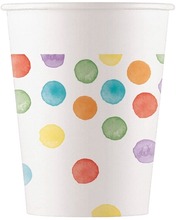 Fsc Paper Cup 200Ml Multiwatercolor Dots