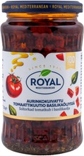 Royal 330/200G Aurinkokuivattu Tomaattikuutio Basilikaöljyssä (5201194037079)