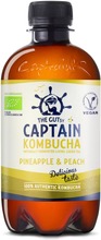 400Ml The Gutsy Captain Kombucha Pineapple Peach Splash, Ananaksen Ja Persikan Makuinen Kombucha-Juoma Luomu (5600787049619)