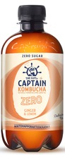 400Ml The Gutsy Captain Kombucha Ginger Lemon Zero Fermentoitu Kombucha Teejuoma (5600821261946)