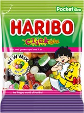 Haribo Click Mix 80G Viinikumi, Lakritsi Ja Rae (5701090034368)