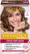 L'oréal Paris Excellence Creme 7 Blonde Tummanvaalea Kestoväri 1Kpl (5703147063130)
