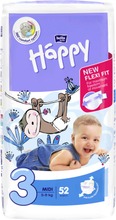Happy Teippivaippa Midi 5-9Kg 52Kpl (5900516602857)