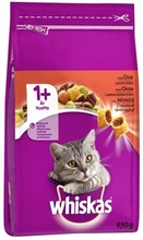 Whiskas 1+ Härkää 950G (5900951258435)
