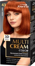Joanna Multi Color Cream Hiusväri 43 Fiery Red Permanent (5901018014346)