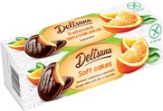 Delisana Gluteeniton Pehmeä Leivoskeksi Appelsiini 150G Appelsiinitäytekeksi Suklaakuorrutteella (5901363001329)