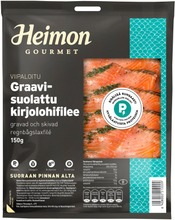 Heimon Gourmet Graavisuolattu Ja Viipaloitu Kirjolohifilee 150 G (6408001220009)