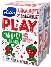 Valio Play Juotava Jogurtti 4X100 Ml Mansikka Laktoositon (6408430023998)