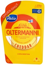 Valio Oltermanni Cheddar Ohuen Ohut E270 G Viipale (6408430340545)